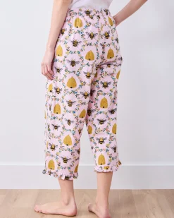 Ruffle Cropped Pants & Pointelle Short Sleeve Tee Bundle in Sweet Bee