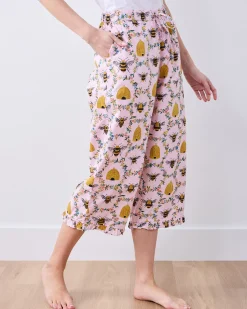 Ruffle Cropped Pants & Pointelle Short Sleeve Tee Bundle in Sweet Bee