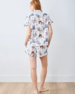 Ruffle Short Set in Paris Getaway