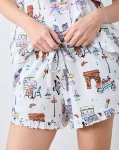 Ruffle Short Set in Paris Getaway