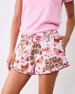 Ruffle Shorts in Hen House
