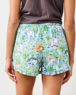 Ruffle Shorts in Must Love Cats