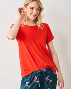 Saturday Tee in Red Lip