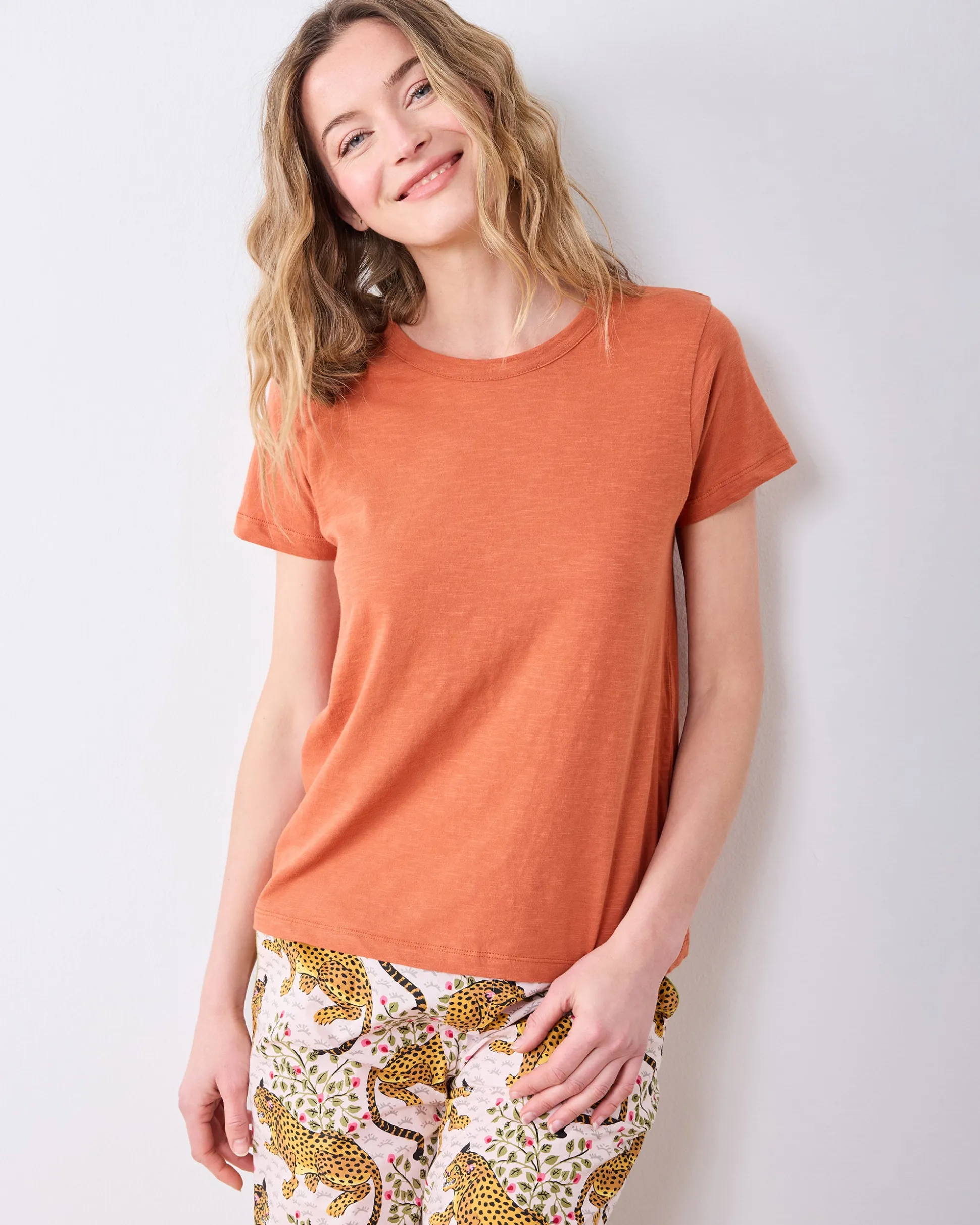 Saturday Tee- Knit T in Cinnamon