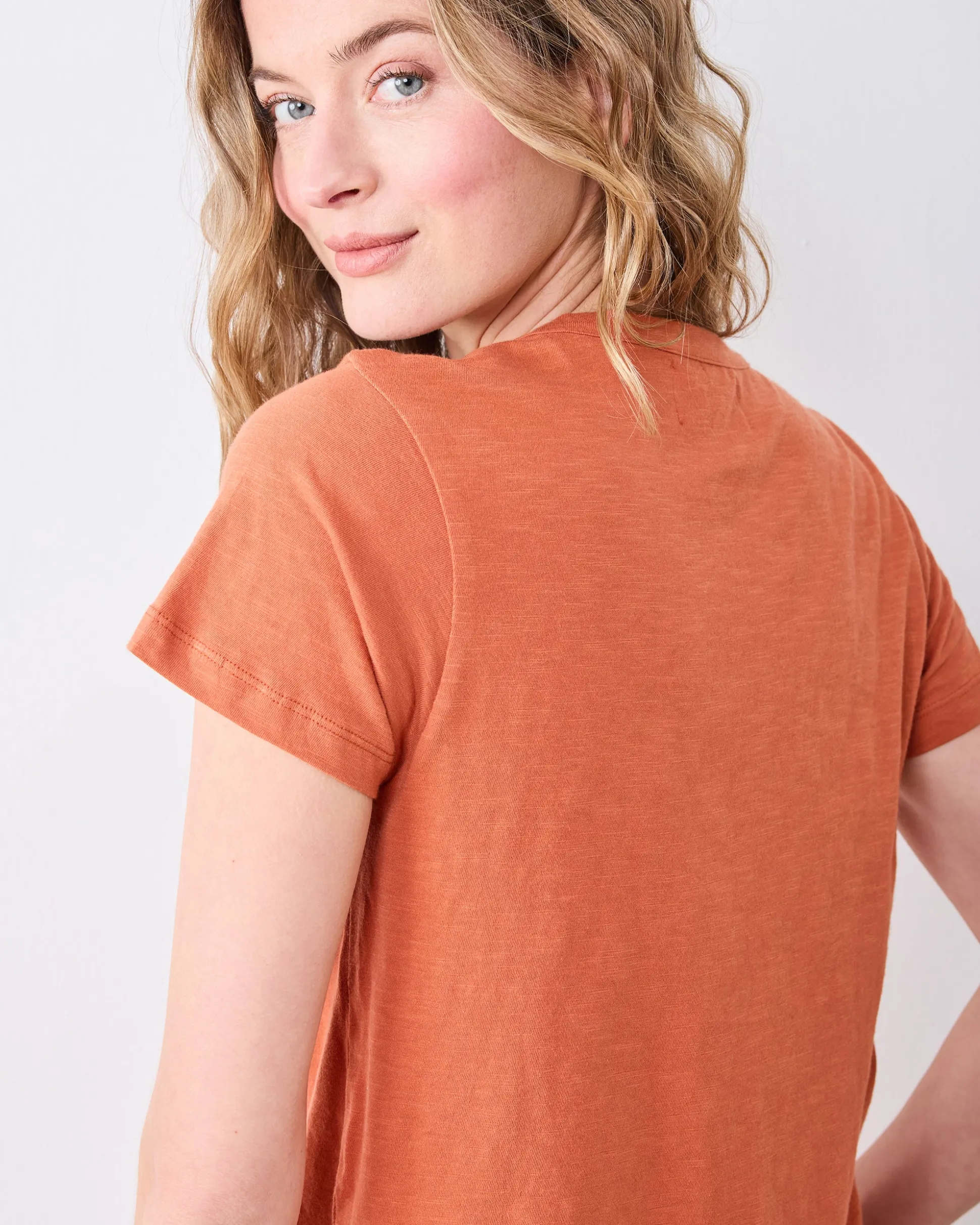 Saturday Tee- Knit T in Cinnamon