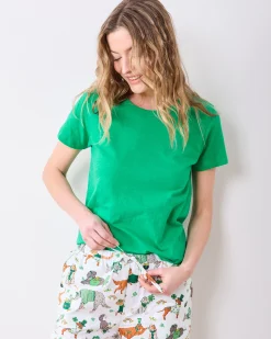 Saturday Tee- Knit T in Green Gumdrop