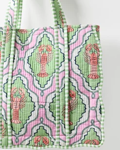 Scalloped Tote Bag in Lobster Lagoon