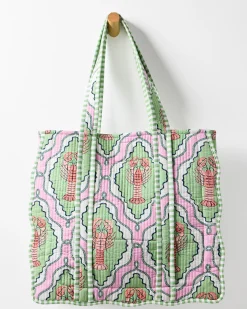 Scalloped Tote Bag in Lobster Lagoon