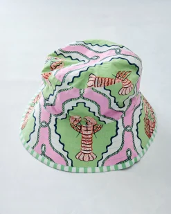 Scalloped Tote & Bucket Hat Bundle in Lobster Lagoon