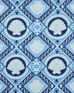 Scalloped Tote & Bucket Hat Bundle in Tide & Tile