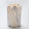 Scalloped Wine & Champagne Chiller in White Marble