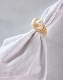 Seashell Napkin Rings Set of 4 in Shell