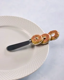 Set of 4 Cheese and Butter Spreaders in Bagel Combo