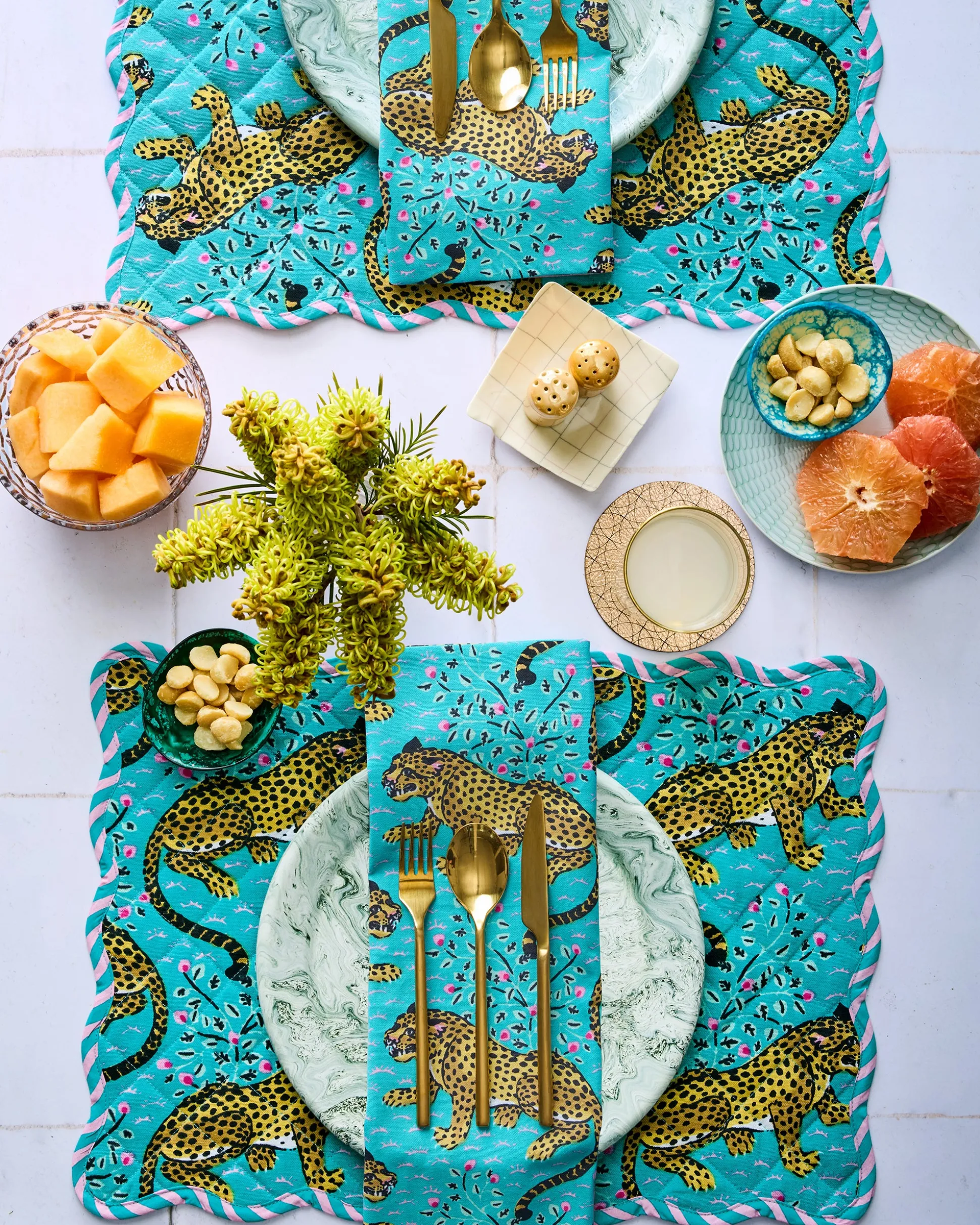 Set of 4 Placemats & Napkins Bundle in Bagheera