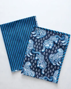 Set of 2 Tea Towels in Tiger Queen