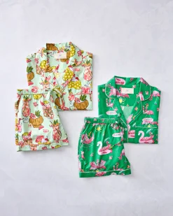 Short PJ Set Bundle in Flock Party & Paradise Punch