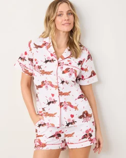 Short PJ Set Bundle in Sweetheart Stripes & Dachshund Date