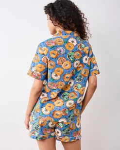 Short PJ Set in Bagels & Schmear