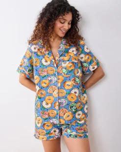 Short PJ Set in Bagels & Schmear