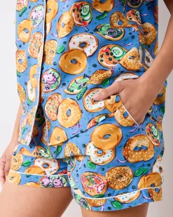 Short PJ Set in Bagels & Schmear