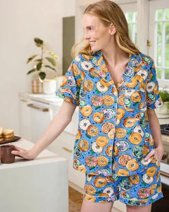 Short PJ Set in Bagels & Schmear