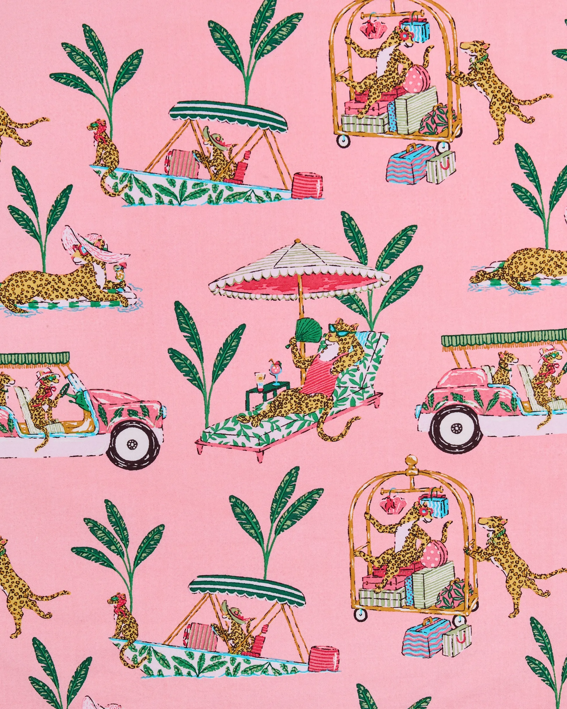 Short PJ Set in Cabana Cats