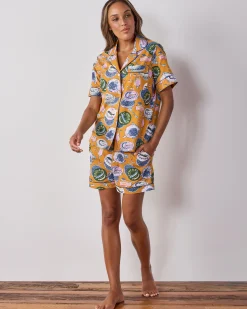 Short PJ Set in Champagne & Caviar