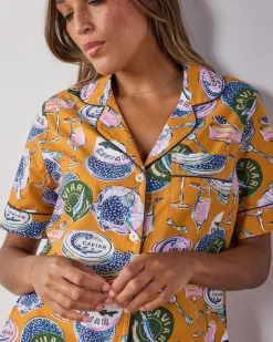 Short PJ Set in Champagne & Caviar