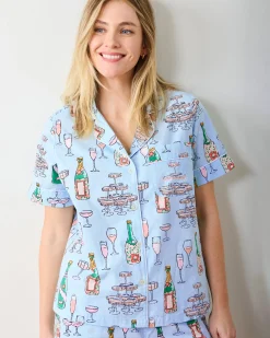Short PJ Set in Champagne Tower