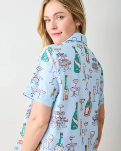 Short PJ Set in Champagne Tower