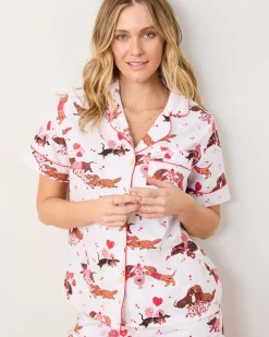 Short PJ Set in Dachshund Date