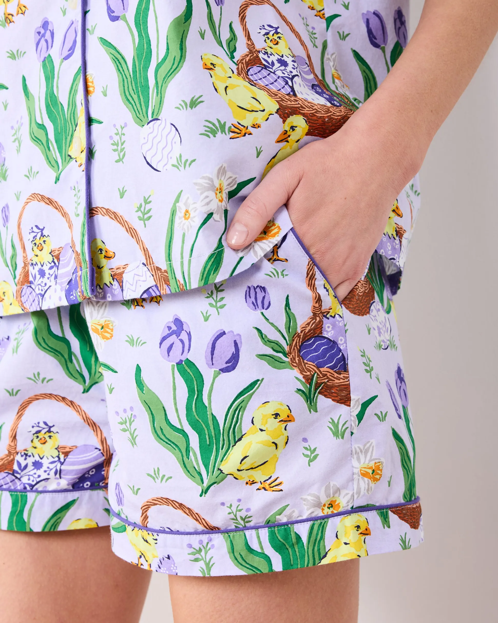 Short PJ Set in Egg Hunt