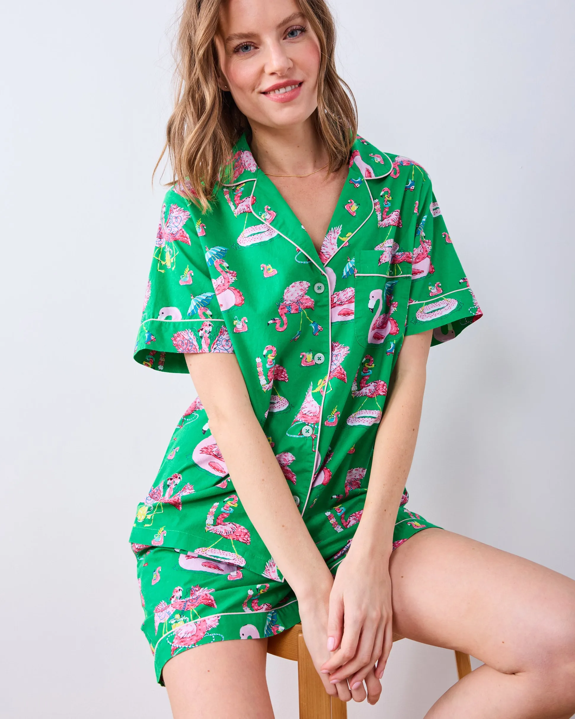 Short PJ Set in Flock Party