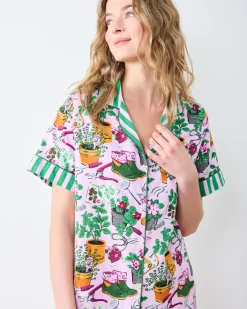 Short PJ Set in Green Thumb