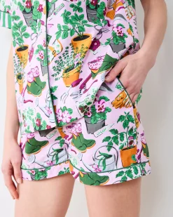 Short PJ Set in Green Thumb