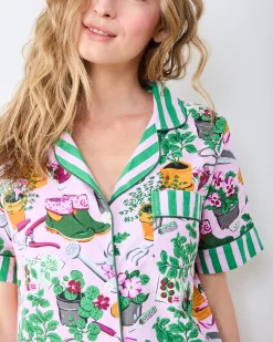 Short PJ Set in Green Thumb