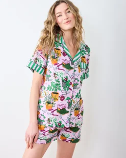 Short PJ Set in Green Thumb