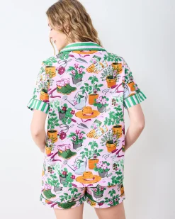 Short PJ Set in Green Thumb