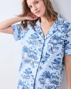 Short PJ Set in High Tea Toile