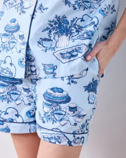 Short PJ Set in High Tea Toile