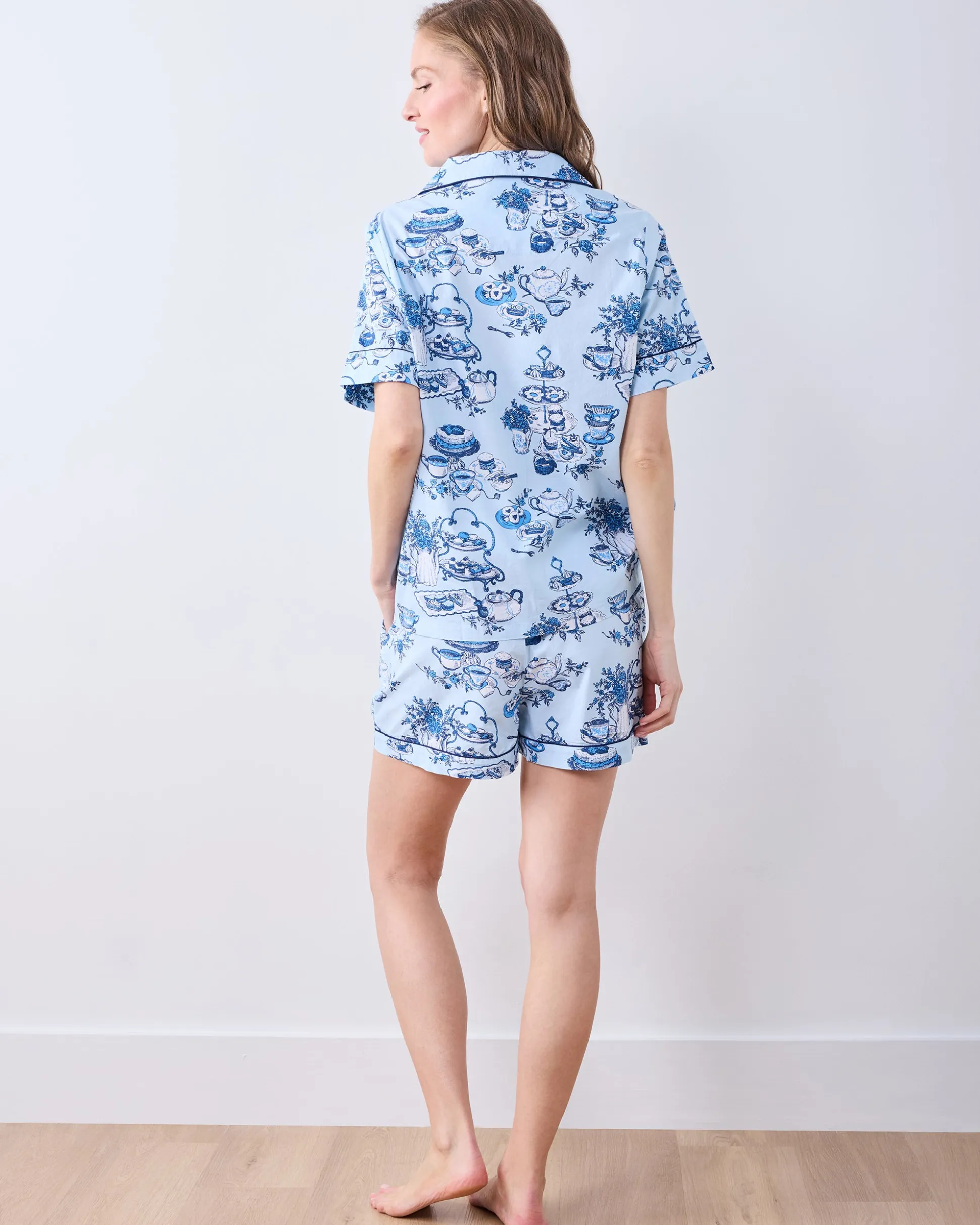 Short PJ Set in High Tea Toile
