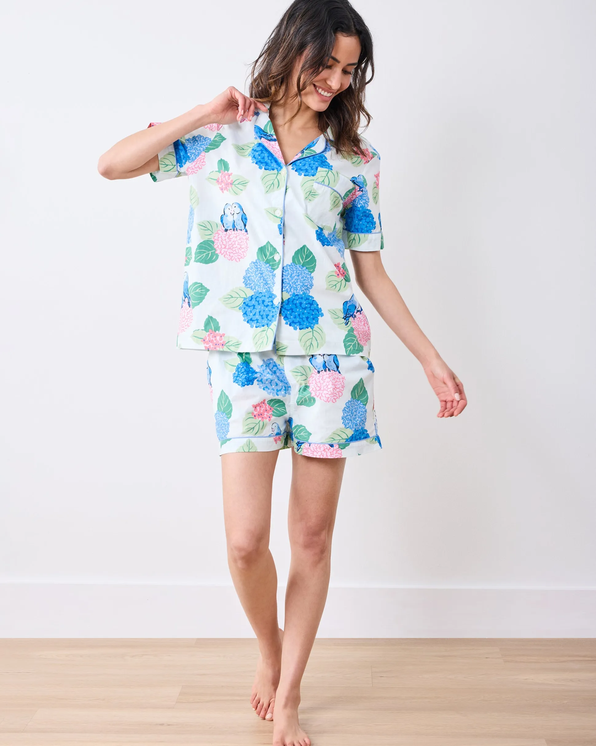Short PJ Set in Hydrangea Honeymoon
