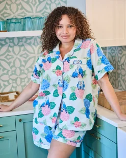 Short PJ Set in Hydrangea Honeymoon