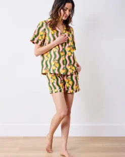 Short PJ Set in Lemon Twist