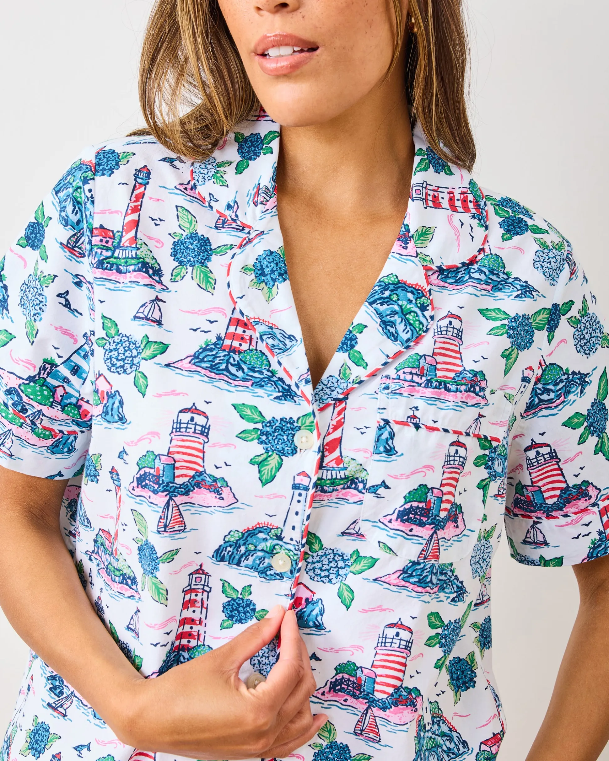 Short PJ Set in Lighthouse Keeper