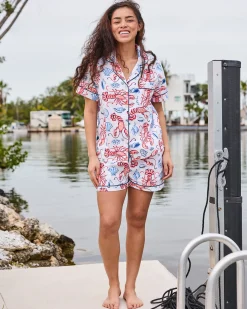 Short PJ Set in Lobster Landing