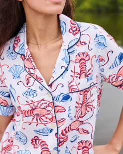 Short PJ Set in Lobster Landing