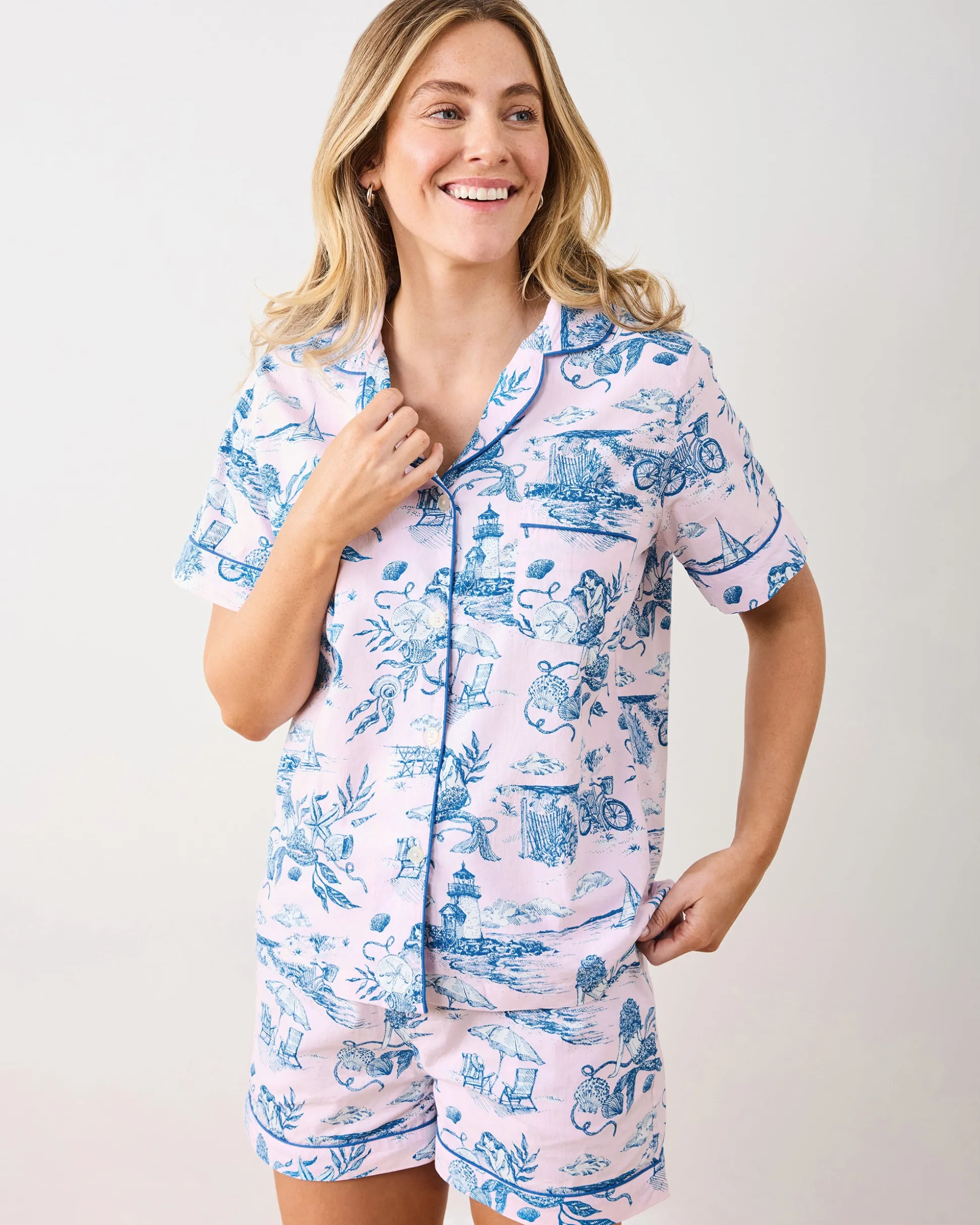 Short PJ Set in Mermaid Toile