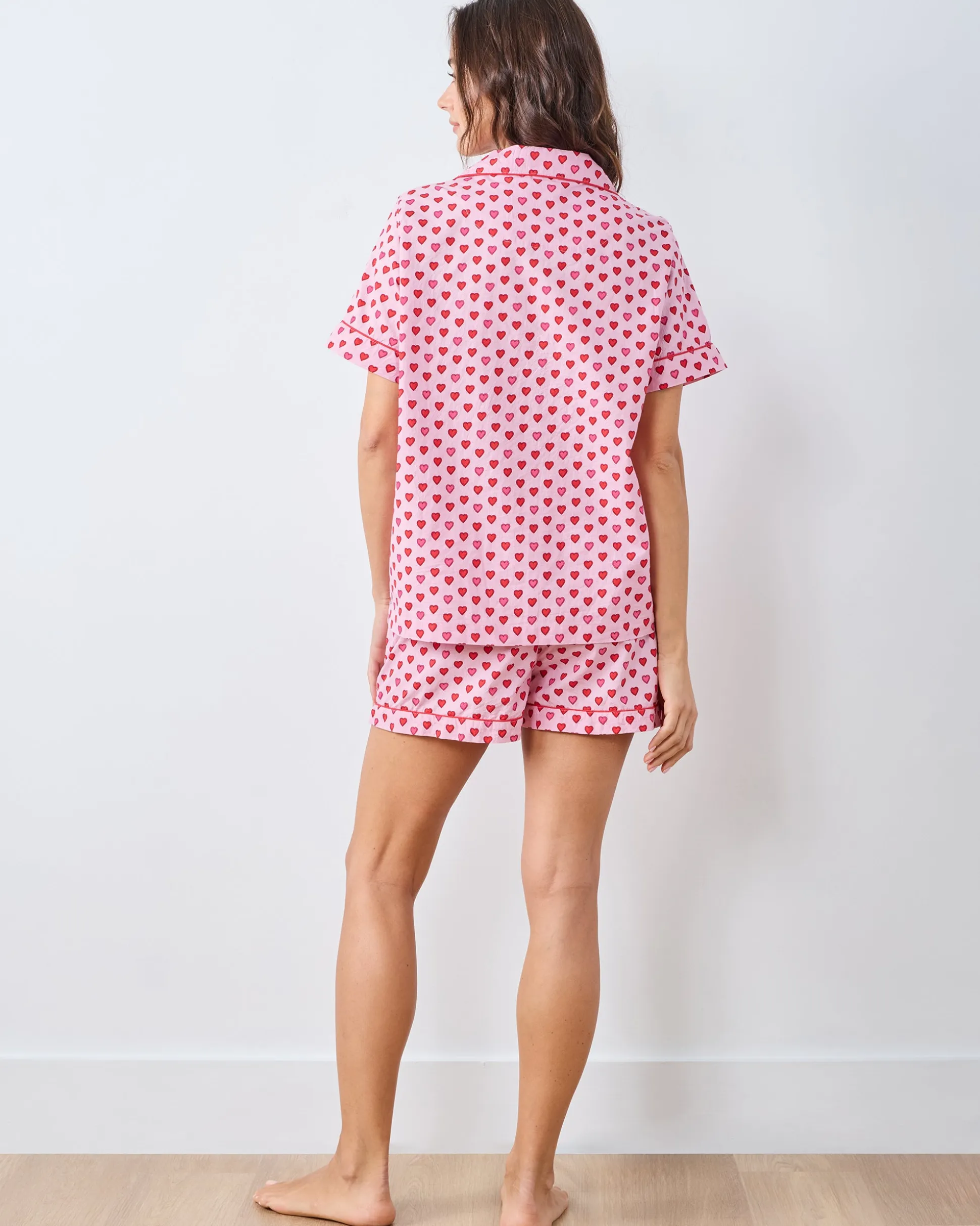 Short PJ Set in Mini Candy Hearts