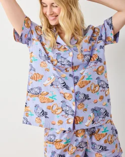 Short PJ Set in Peckish Pastries